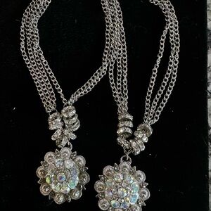 Western Silver Crystal Concho Boot Bling